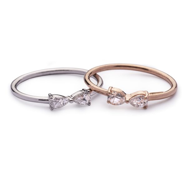 Anillo lazo y diamantes