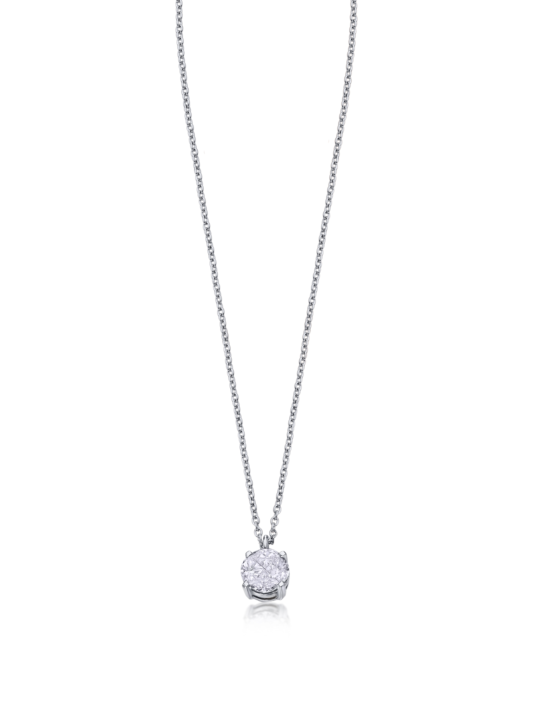 Collar diamantes engaste invisible