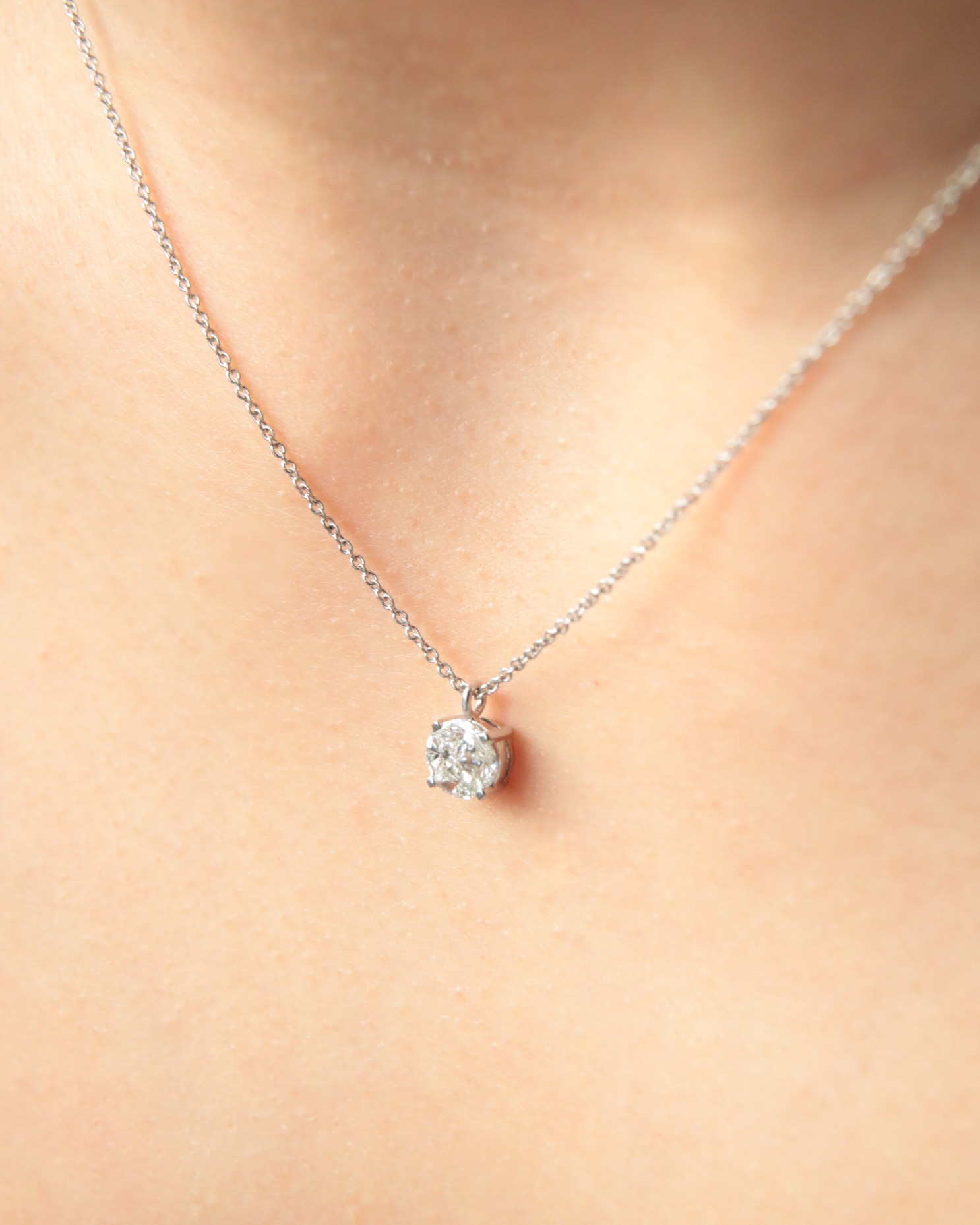 Collar diamantes engaste invisible - Imagen 2