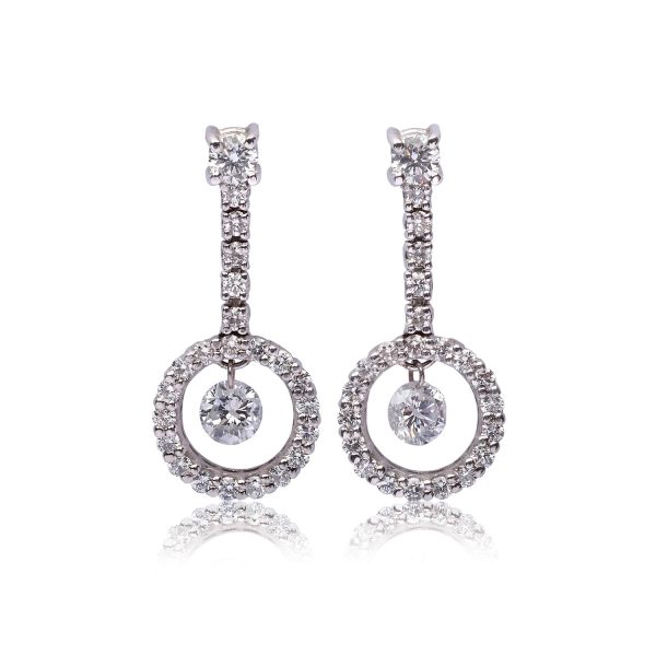 pendientes orla con diamante perforado