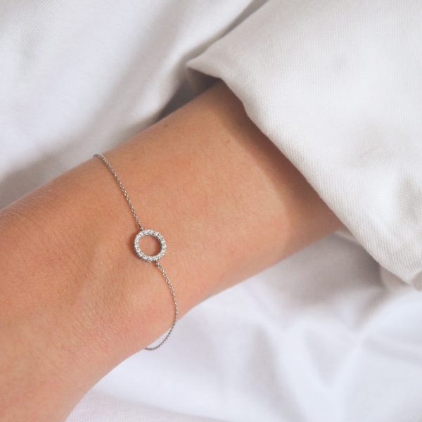 pulsera orla de diamantes blancos