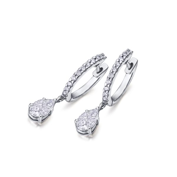 Criollas con diamantes talla lágrima