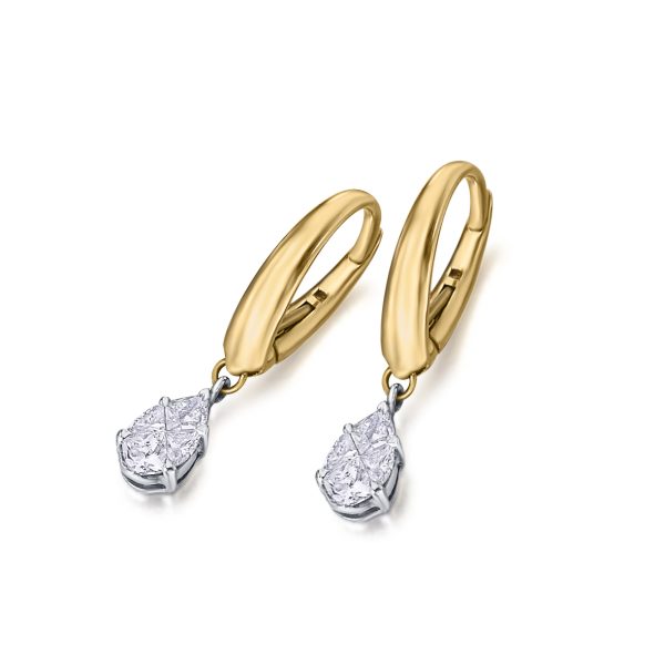 Criolla lisa con diamantes talla lágrima