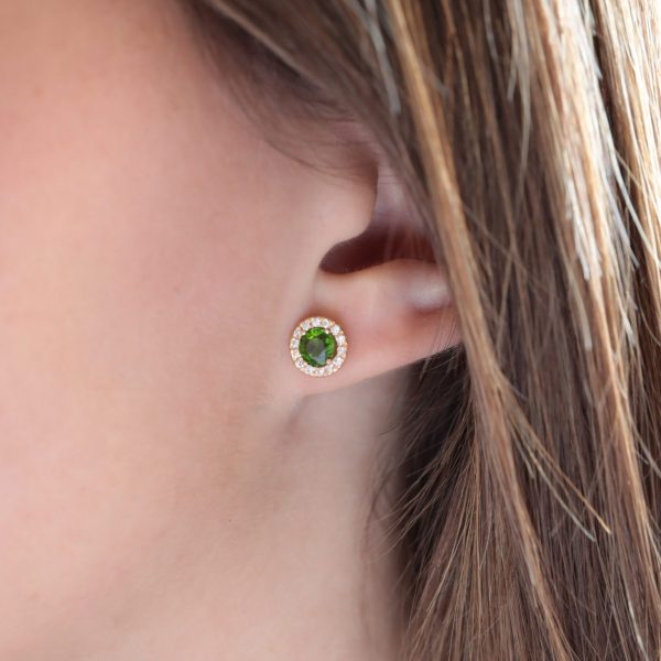 Pendientes orla con piedra central