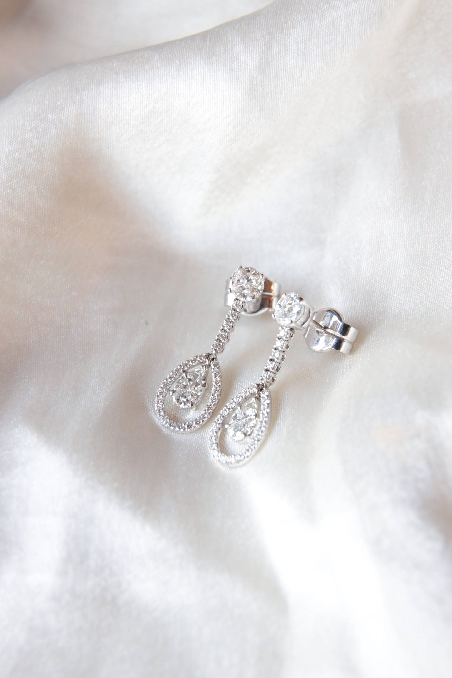 Pendientes largos de diamantes - Imagen 2