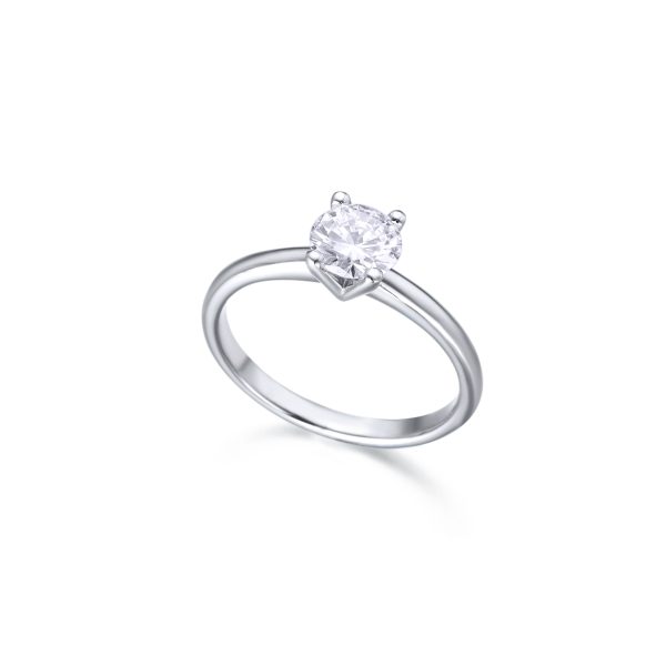 solitario diamante blanco